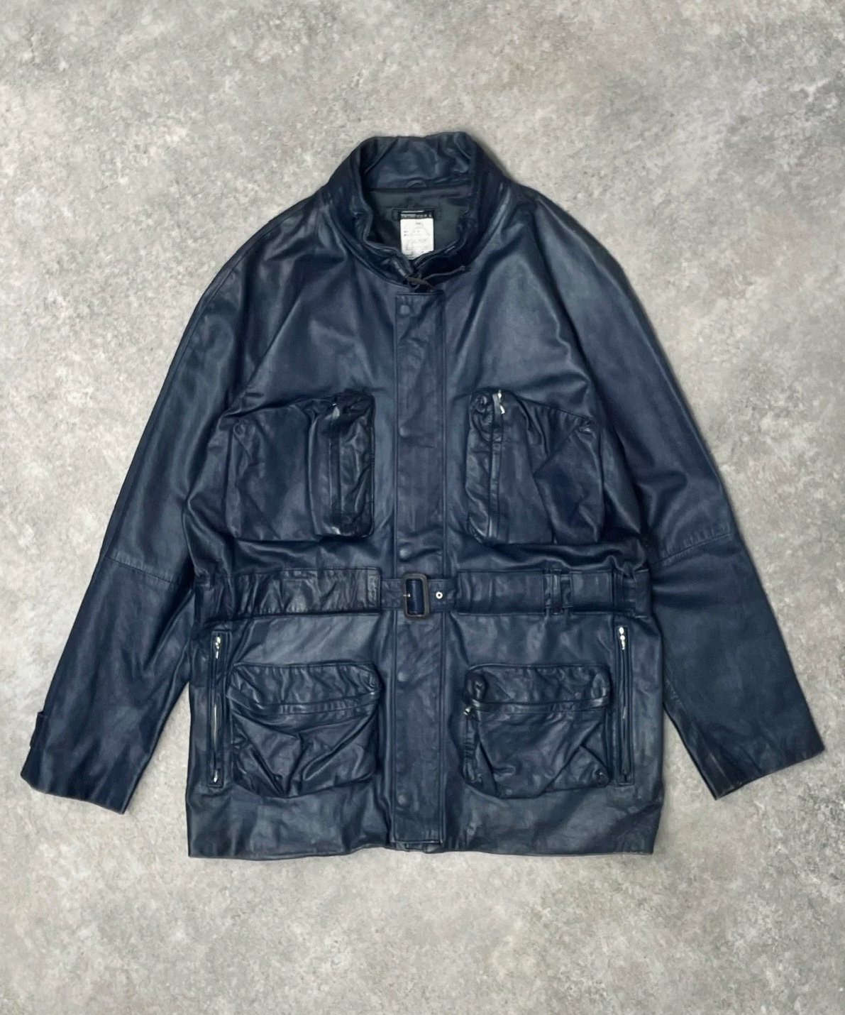 00s japanese label leather jacket ブルゾン 00s japanese label leather hoodie jacket