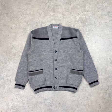 Remploy "Circa 7,80s Leather Switching Wool Knit Cardigan"
