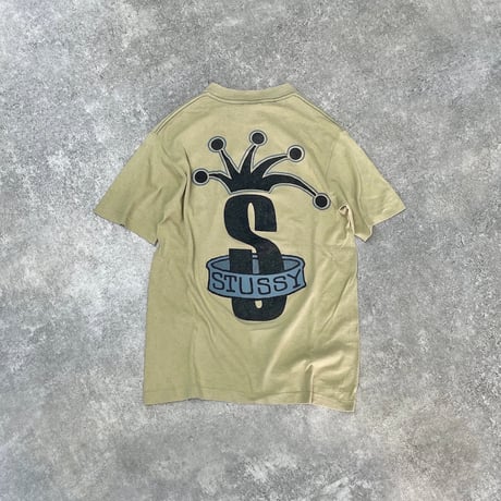 デッドストック OLD しろ STUSSY L/S Fade Shirt