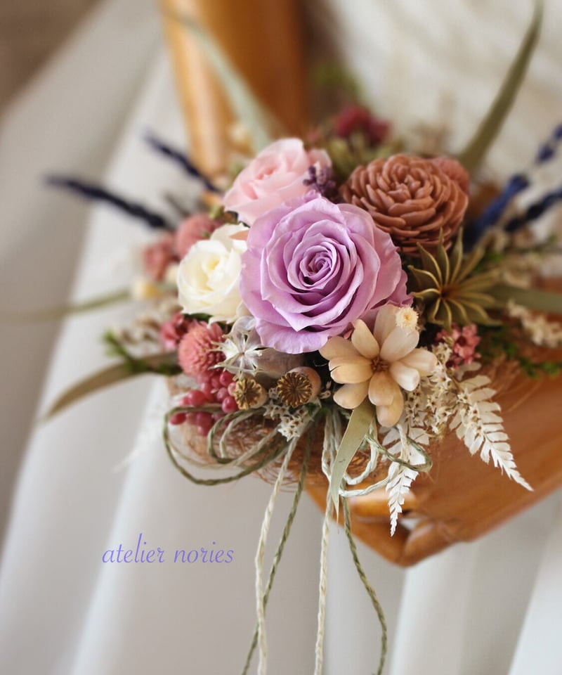 シャノン ドライフラワーのウェディングブーケ・ブトニアセット
