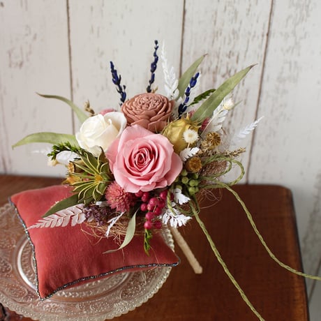 商談中　プリザーブドフラワーアレンジ　No.139 2点set プリザーブドフラワー・スクエアボックスアレンジメント 001 | すべて