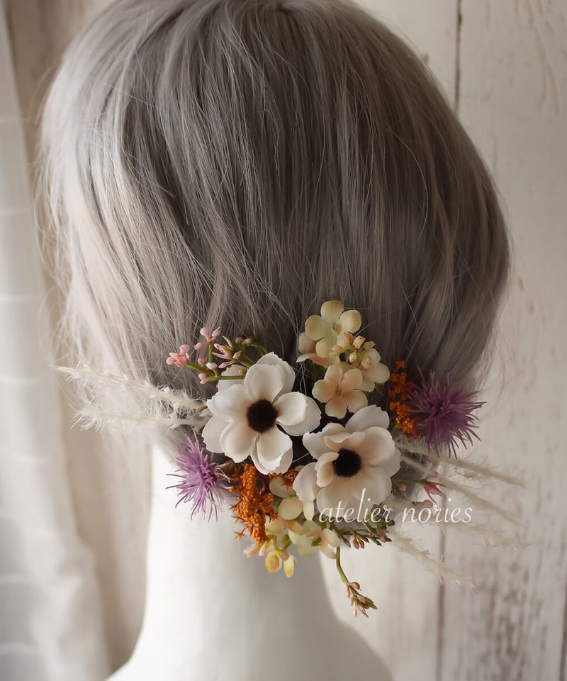 コリンヌ アーティフィシャルフラワーのフープリースブーケ インテリア