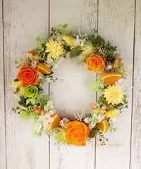 Viola ビオラ ミモザとビオラの元気の出る黄色いリース（M）母の日やお