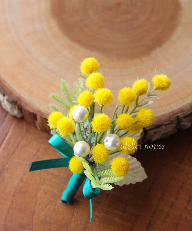 エリーゼ ミモザのコサージュ親子セット ママとおそろい 入園式・卒園  