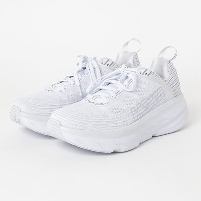 汚れに弾く特殊加工済！】HOKA ONE ONE bondi 6 white | 汚れない白...スニーカー