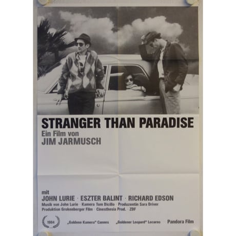 OP-077『ストレンジャー・ザン・パラダイス』"Stranger Than Paradise"/映画ポスター/ドイツ版オリジナル/1984年