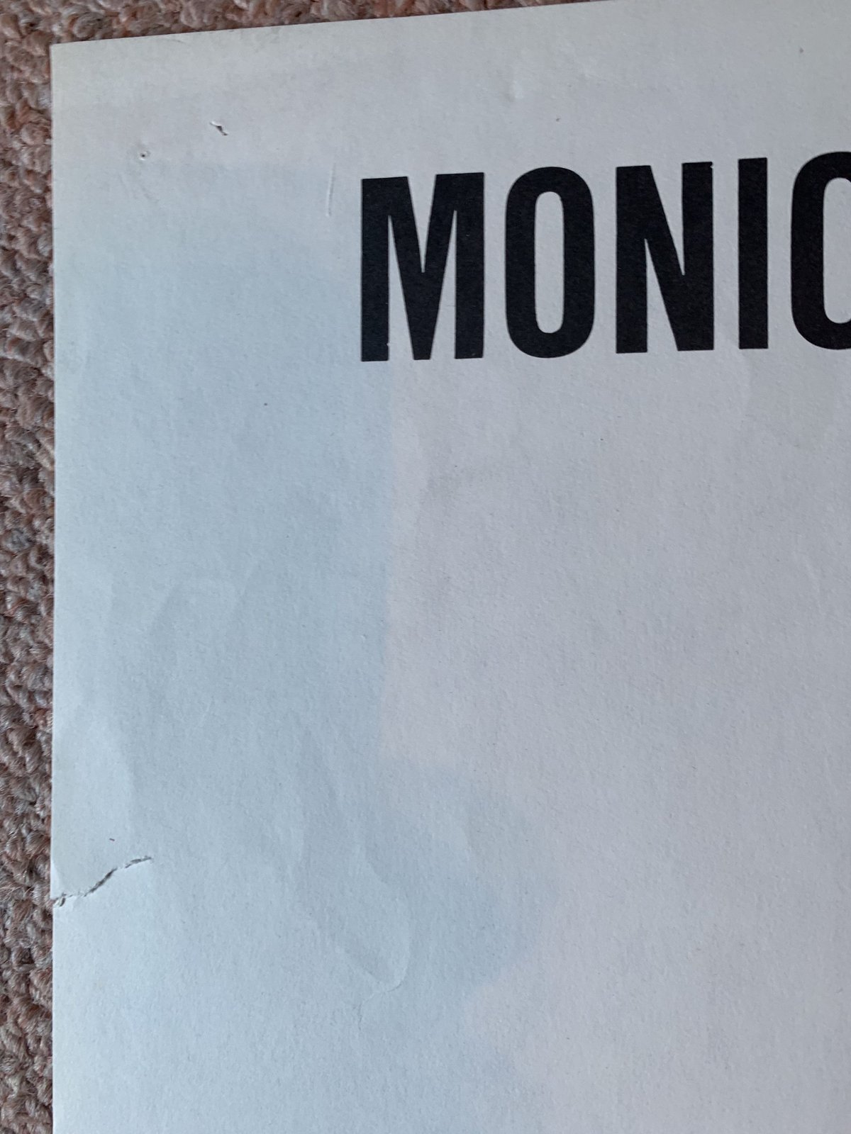 ゲリラ・セール/モニカ*ビッティ/唇からナイフ初版ポスター ゲリラ・セール/モニカ*ビッティ/唇からナイフ初版ポスター