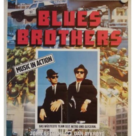 RO-012『BLUES BROTHERS』＃映画ポスター/ドイツ版リバイバルオリジナル/1988/590mm×840mm