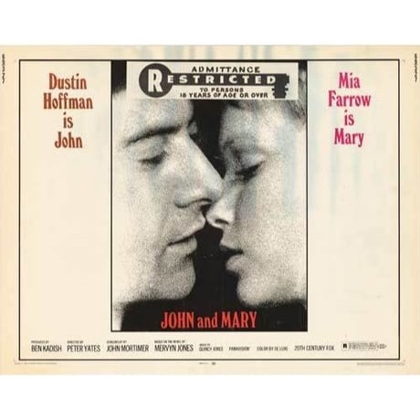 OP-019 ジョンとメリー（John and Mary)   ＃映画ポスター/米国版オリジナル/1969/560mm×713mm