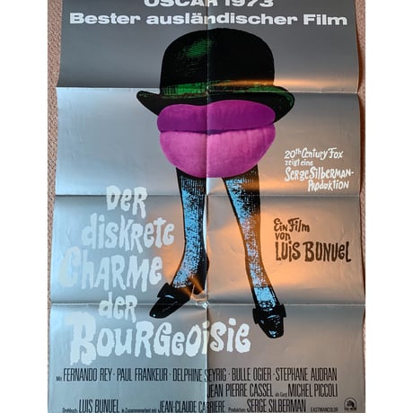 OP-038 「ブルジョワジーの密かな愉しみ（The Discreet Charme of the Bourgeoisie)」映画ポスター/ドイツ版オリジナル/1972/590mm×840mm