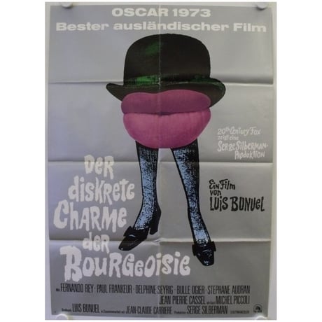 OP-038 「ブルジョワジーの密かな愉しみ（The Discreet Charme of the Bourgeoisie)」映画ポスター/ドイツ版オリジナル/1972/590mm×840mm