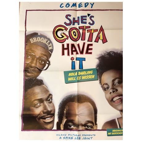 OP-041 「シーズ・ガッタ・ハヴ・イット(She's Gotta Have It)」映画ポスター/ドイツ版オリジナル/1986/590mm×840mm