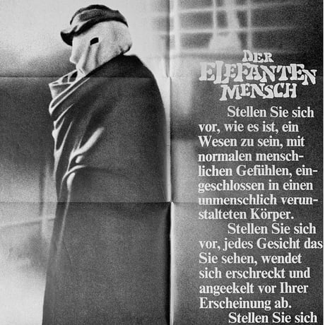 OP-035 「エレファントマン（THE ELEFANT  MAN)」映画ポスター/ドイツ版オリジナル/1980/590mm×840mm