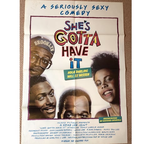 OP-041 「シーズ・ガッタ・ハヴ・イット(She's Gotta Have It)」映画ポスター/ドイツ版オリジナル/1986/590mm×840mm