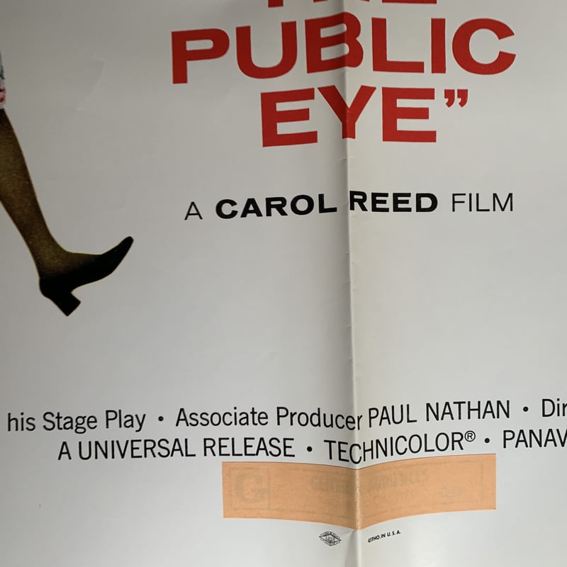 OP-020 「フォロー・ミー（Public Eye) ＃映画ポスター/米国版