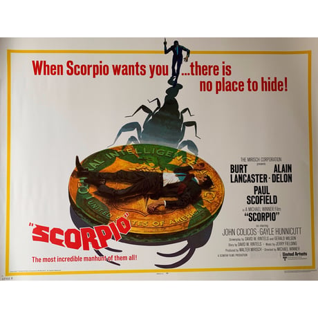 OP-001 「スコルピオ/SCORPIO」＃映画ポスター/米国版オリジナル/1973/560mm×713mm