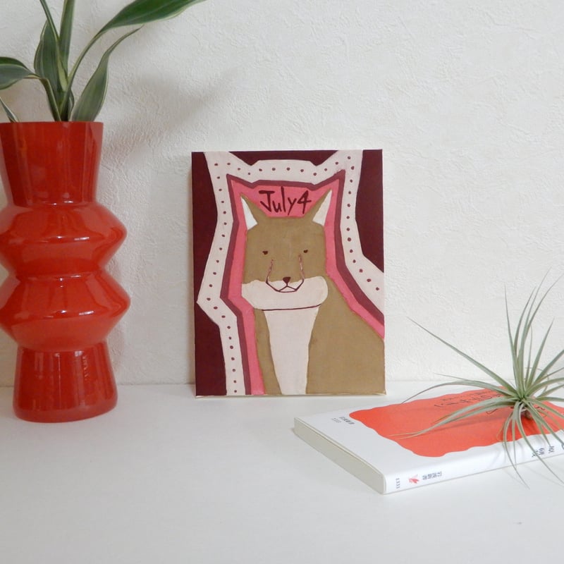 日本画】7/4 Tibetan sand foxチベットスナギツネ 『366DAYS』 |