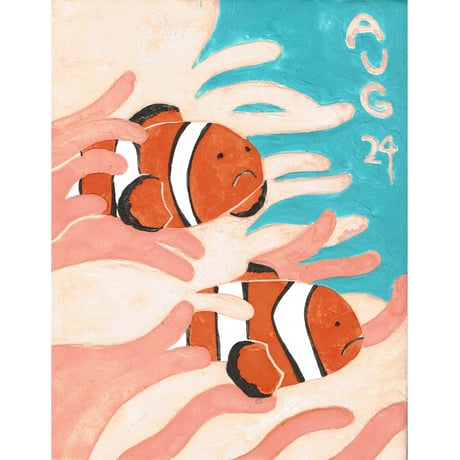 【日本画】8/24 Clown fishカクレクマノミ『366DAYS』