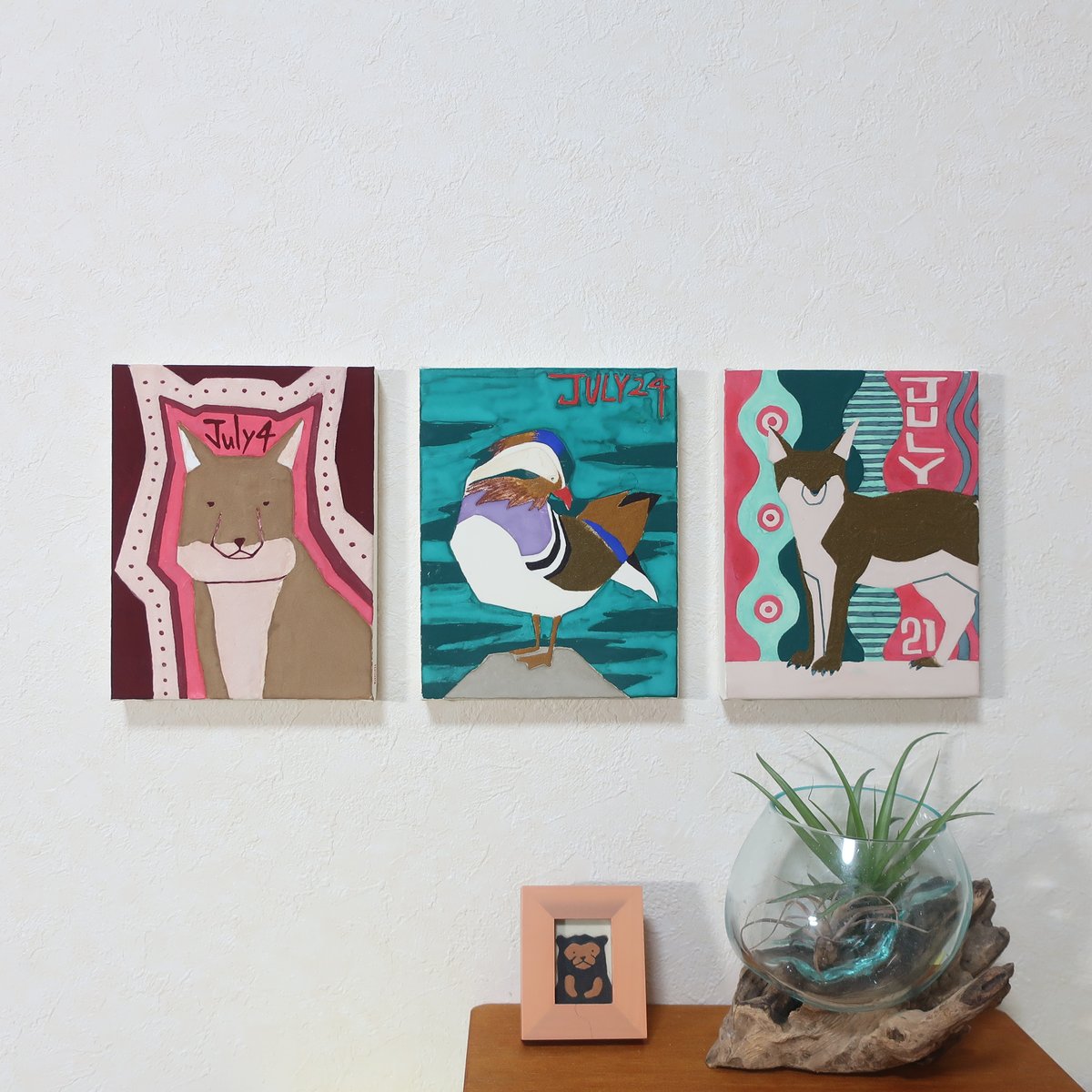 日本画】7/4 Tibetan sand foxチベットスナギツネ 『366DAYS』 |