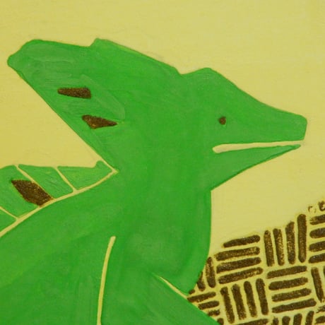 【日本画】10/15 Plumed basiliskグリーンバシリスク『366DAYS』