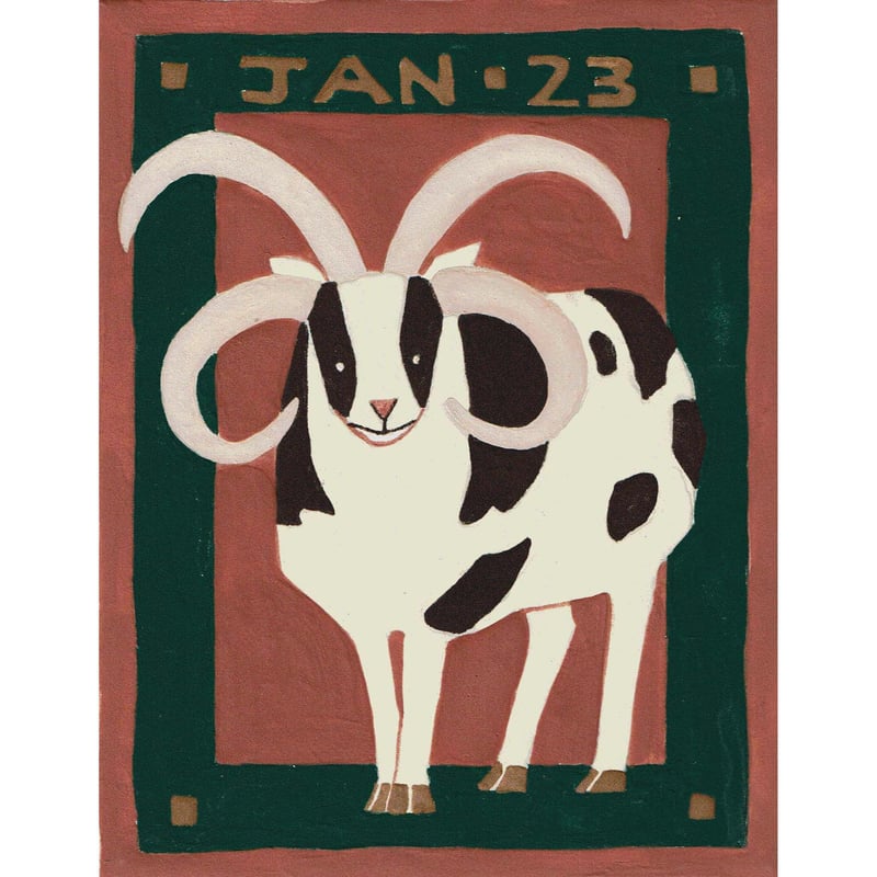 日本画 1 23 Jacobジャコブヒツジ 366DAYS AYA CHUJO STORE