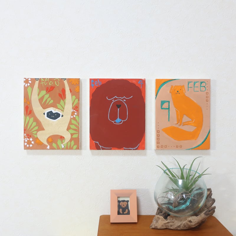 日本画】2/3 Gibbonsテナガザル『366DAYS』 | AYA CHUJO STORE