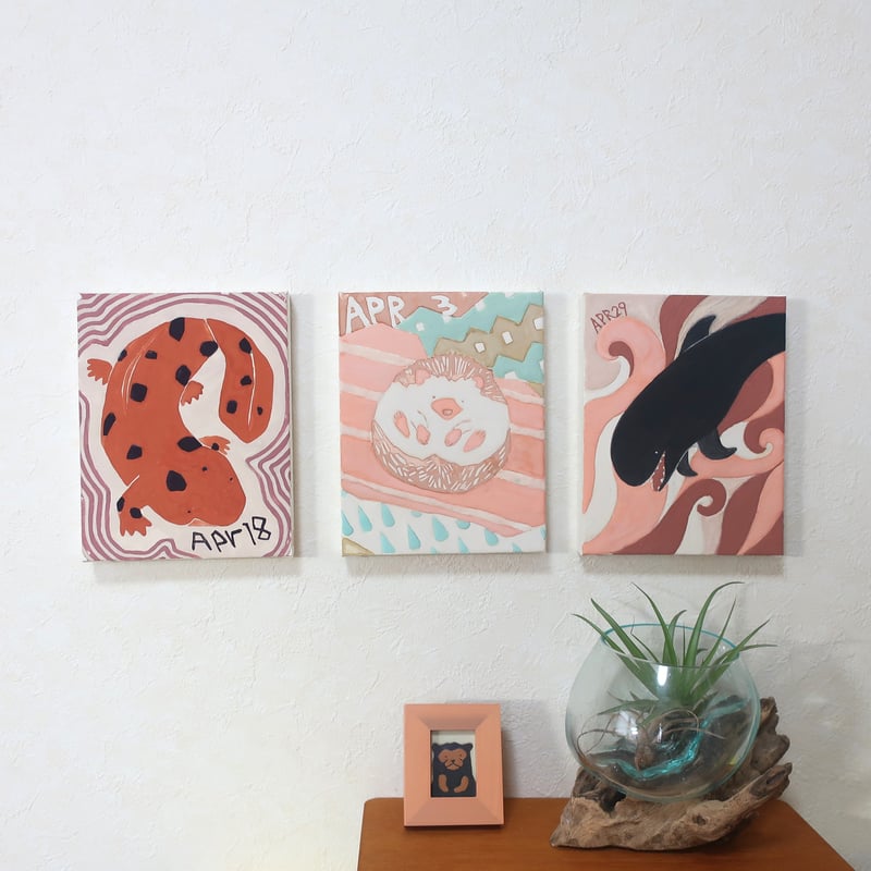 日本画】4/18 Giant salamandeオオサンショウウオ 『366DAYS』 |