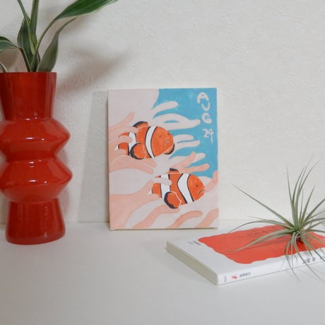 【日本画】8/24 Clown fishカクレクマノミ『366DAYS』
