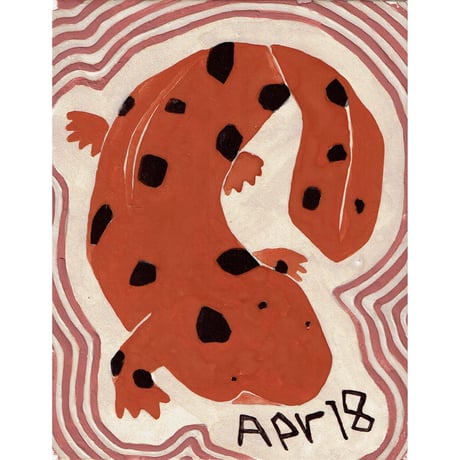 【日本画】4/18 Giant salamandeオオサンショウウオ 『366DAYS』