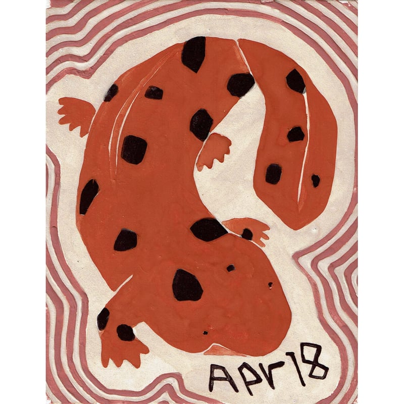 日本画】4/18 Giant salamandeオオサンショウウオ 『366DAYS』 |