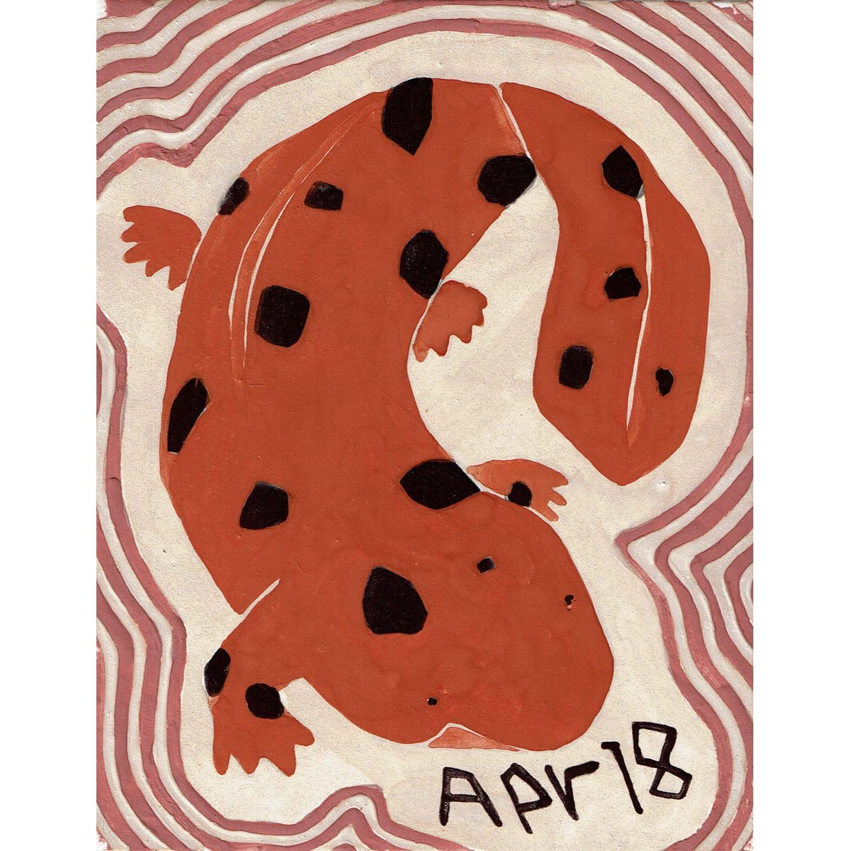 日本画】4/18 Giant salamandeオオサンショウウオ 『366DAYS』 |