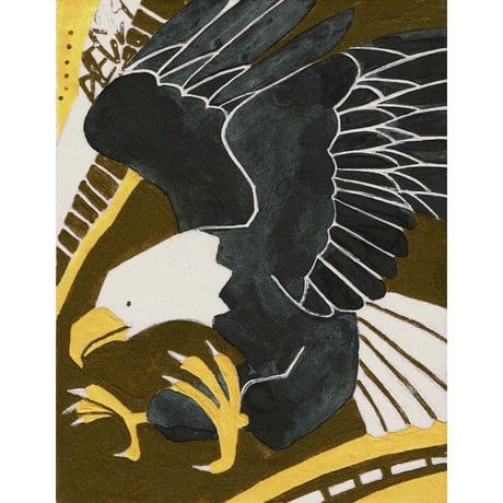 【日本画】12/21 Bald eagleハクトウワシ『366DAYS』