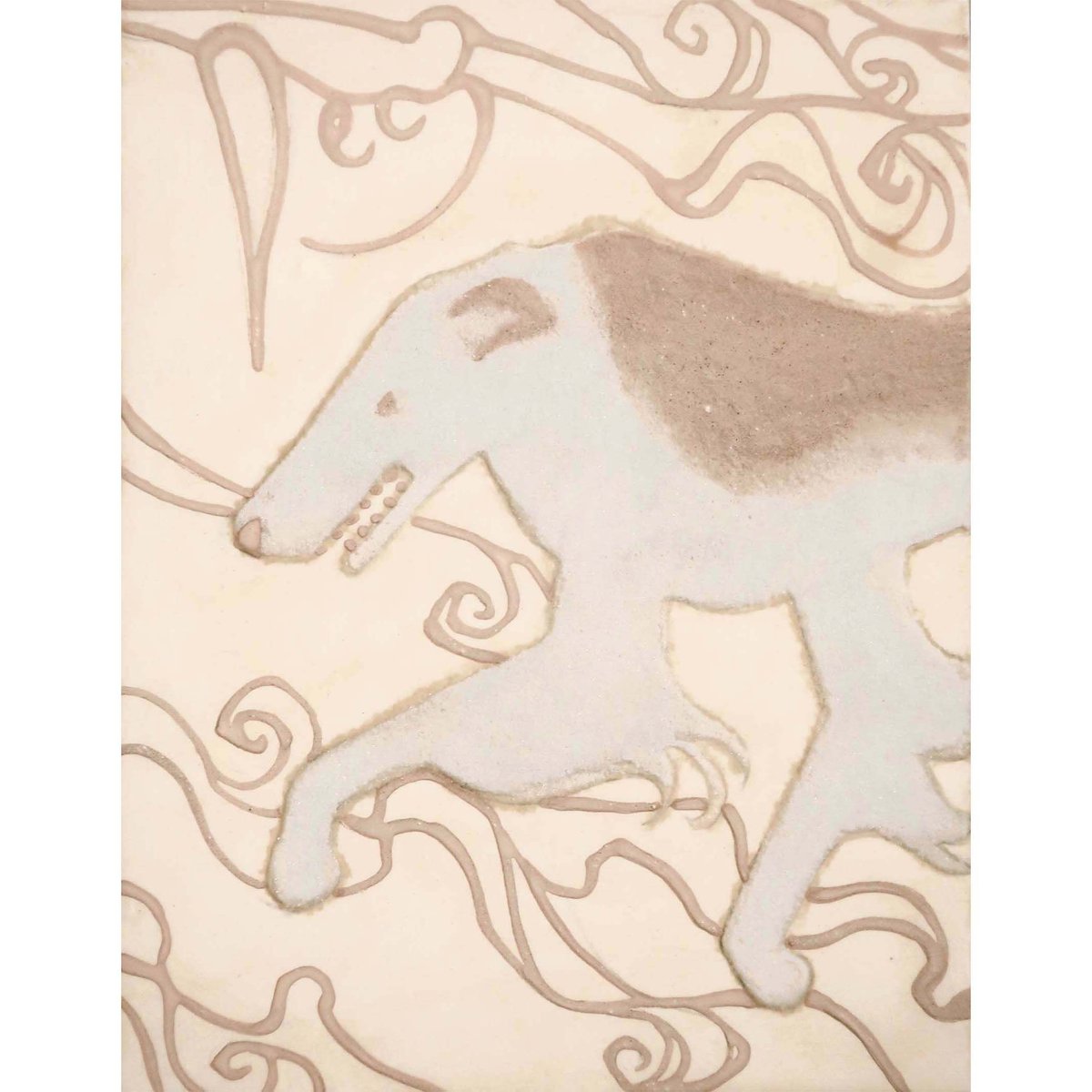 め*だ様 ボルゾイ 犬 残響 黒原画 1点物 (2024年12月