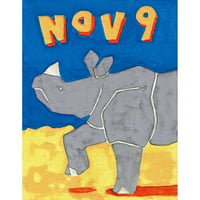 【日本画】11/9 Indian rhinoceros インドサイ『366DAYS』