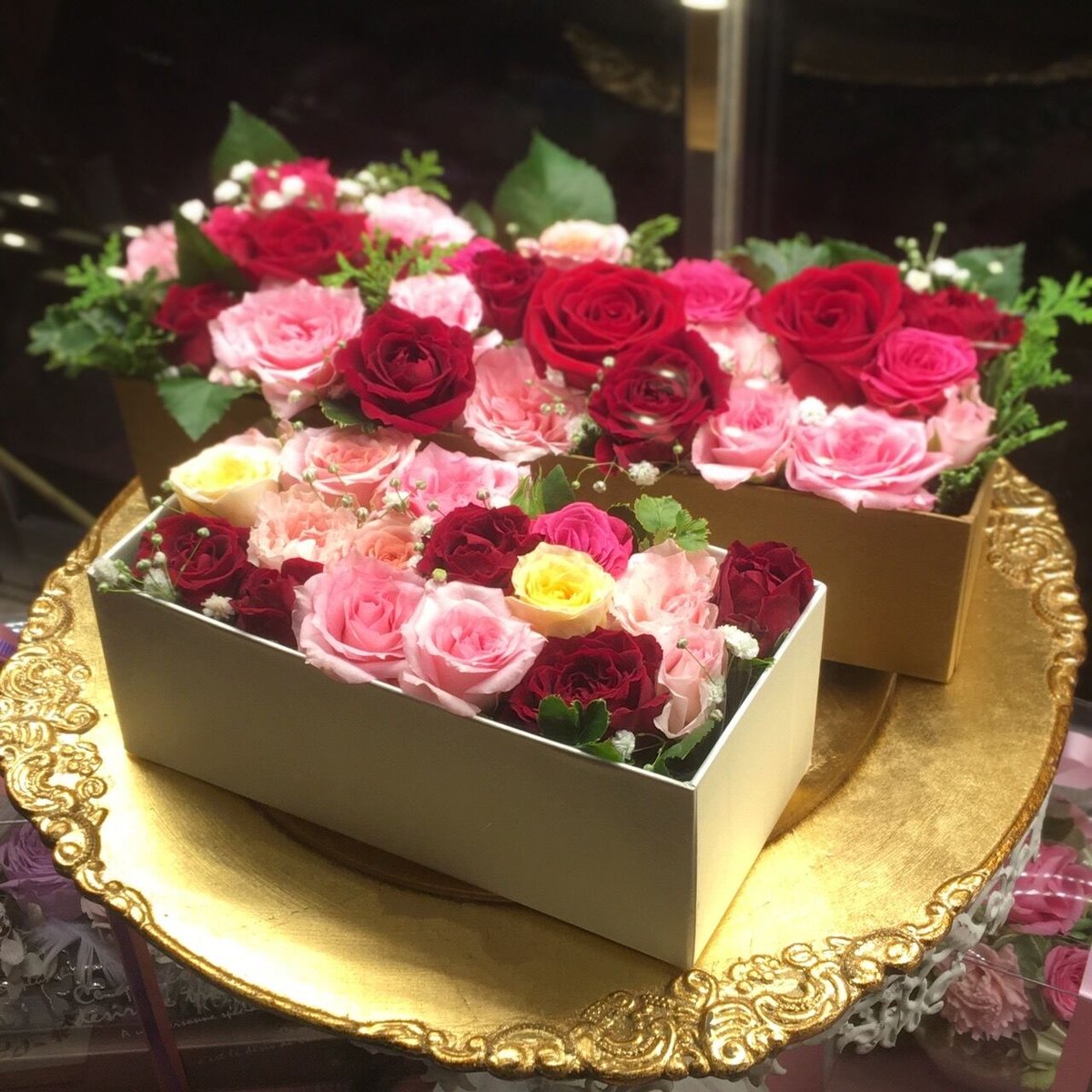 米国製　ヴィンテージ　flower design リングケース　スクエア JOliJOli] キャリング刺繍コンパクトミラーケース – HEMING'S
