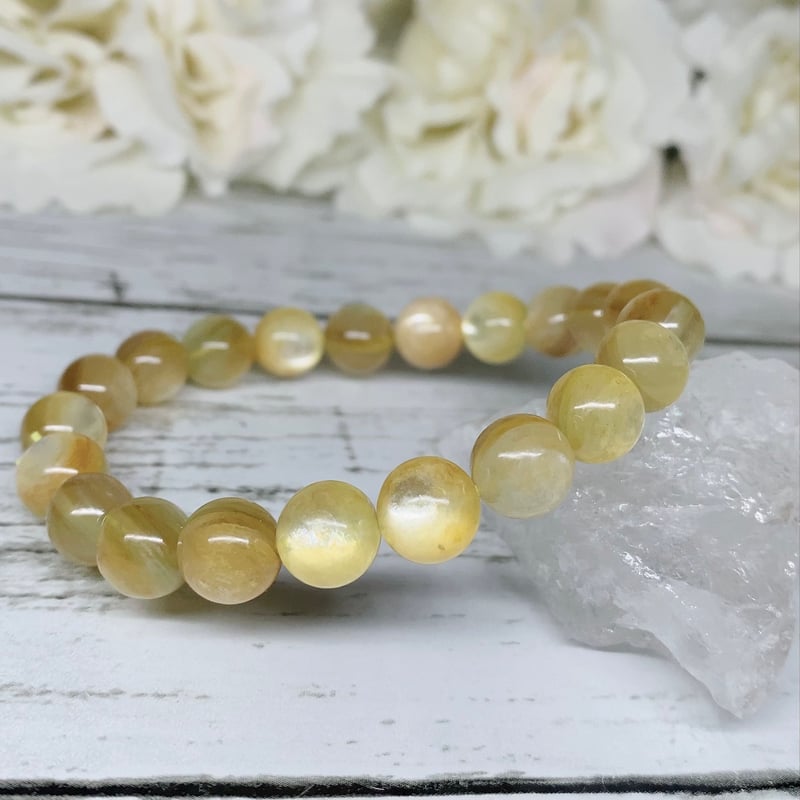 天然石ブレスレット ゴールデンマイカ 9mm/内径:16cm ゴールドマイカ