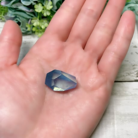 青い海の守護　ラフカット アクアマリン タンブル 大5.2～5.8g