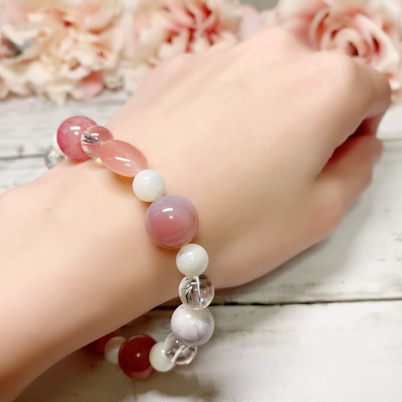 春色の美を纏う七彩の石達 インペリアルロードナイトブレスレット
