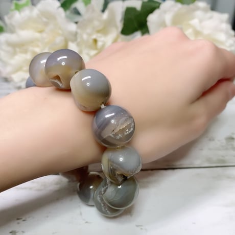 訳あり【平和・創造・バランス】瑪瑙ドゥルージー　18.3mm B