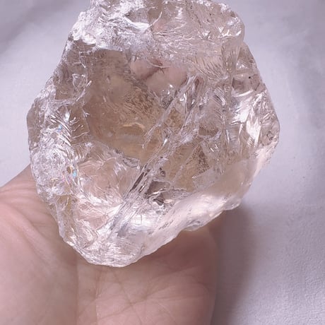 ［原石］  虹入 253g オールドレムリアン ラフカット原石 ピンクレムリアン