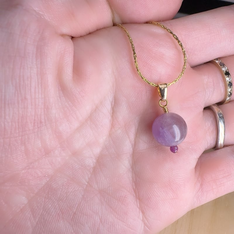 ピアス】【ペンダント】ピンクアメジストスーパーセブン ルビー