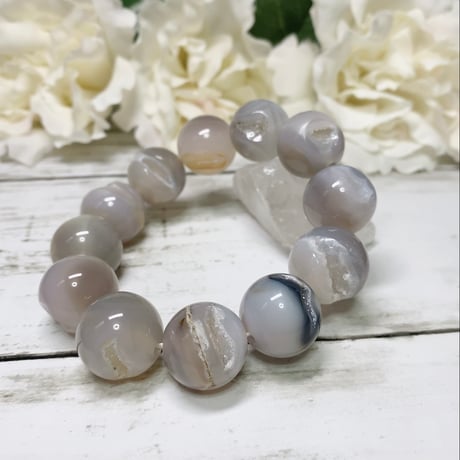 【平和・創造・バランス】瑪瑙ドゥルージー　18.2mm C