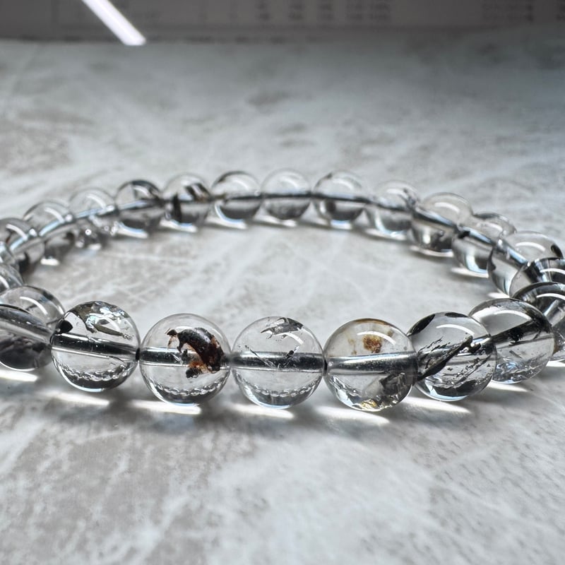 ブレスレット］ヒマラヤエレスチャル3A 8mm 内径16cm パキスタン産