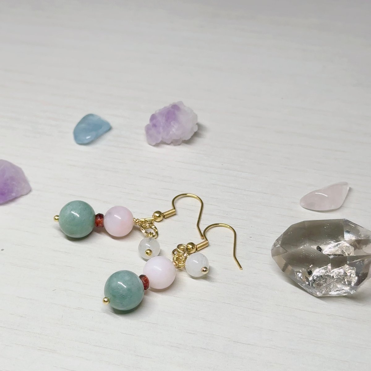 ピアス 瓢箪 本翡翠 氷ヒスイ 誕生日プレゼント 18kゴールド ダイヤモンド 本翡翠ピアス k18 ダイヤ 超高氷ヒスイ ミャンマー産 完美品 可愛い 超