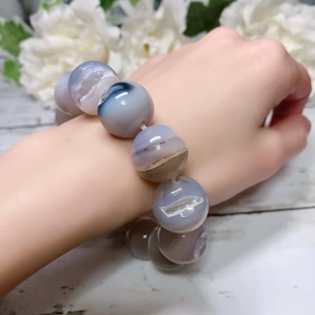 【平和・創造・バランス】瑪瑙ドゥルージー　18.2mm C