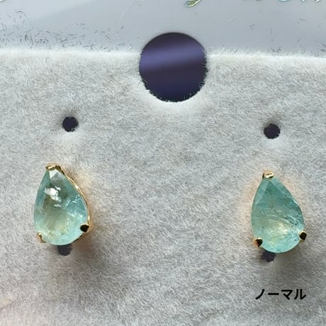 k18 グランディディエライトピアス 0.7ctティアドロップ