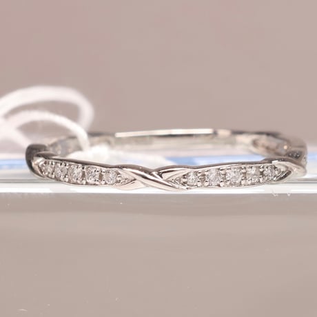 ［リング］PT950ツイストダイヤモンドリング 0.1ct【受注生産】【工房応援企画】