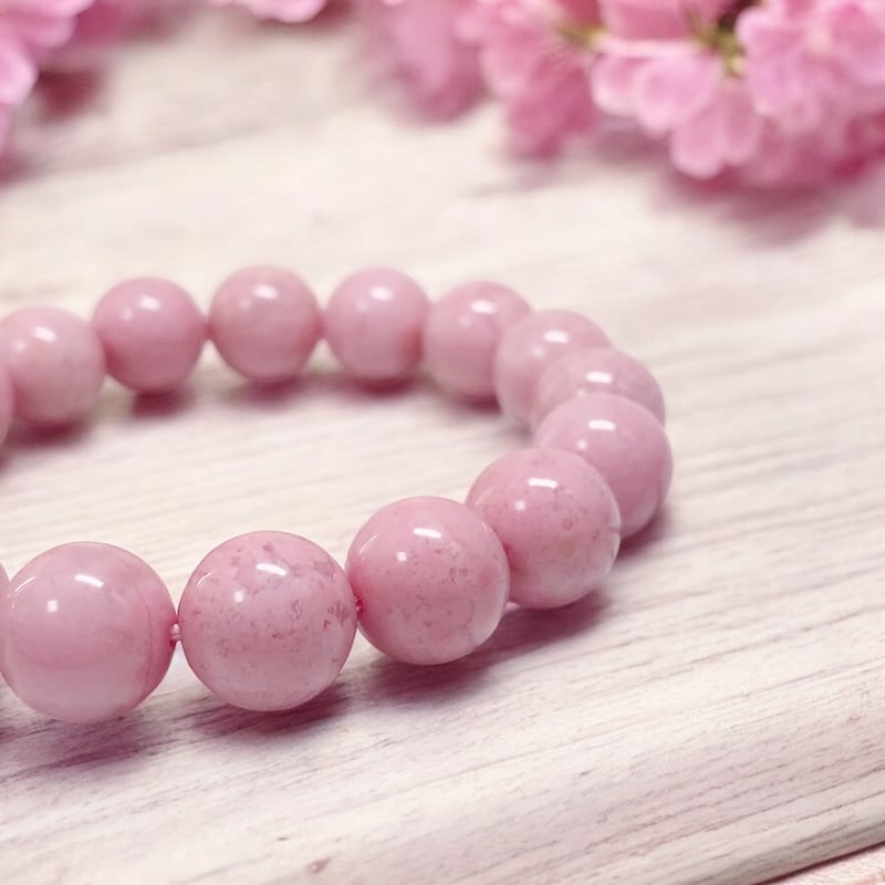 A 桜吹雪の癒し石 サクラロードナイト 11.7mm 内径約16cm | pundarika