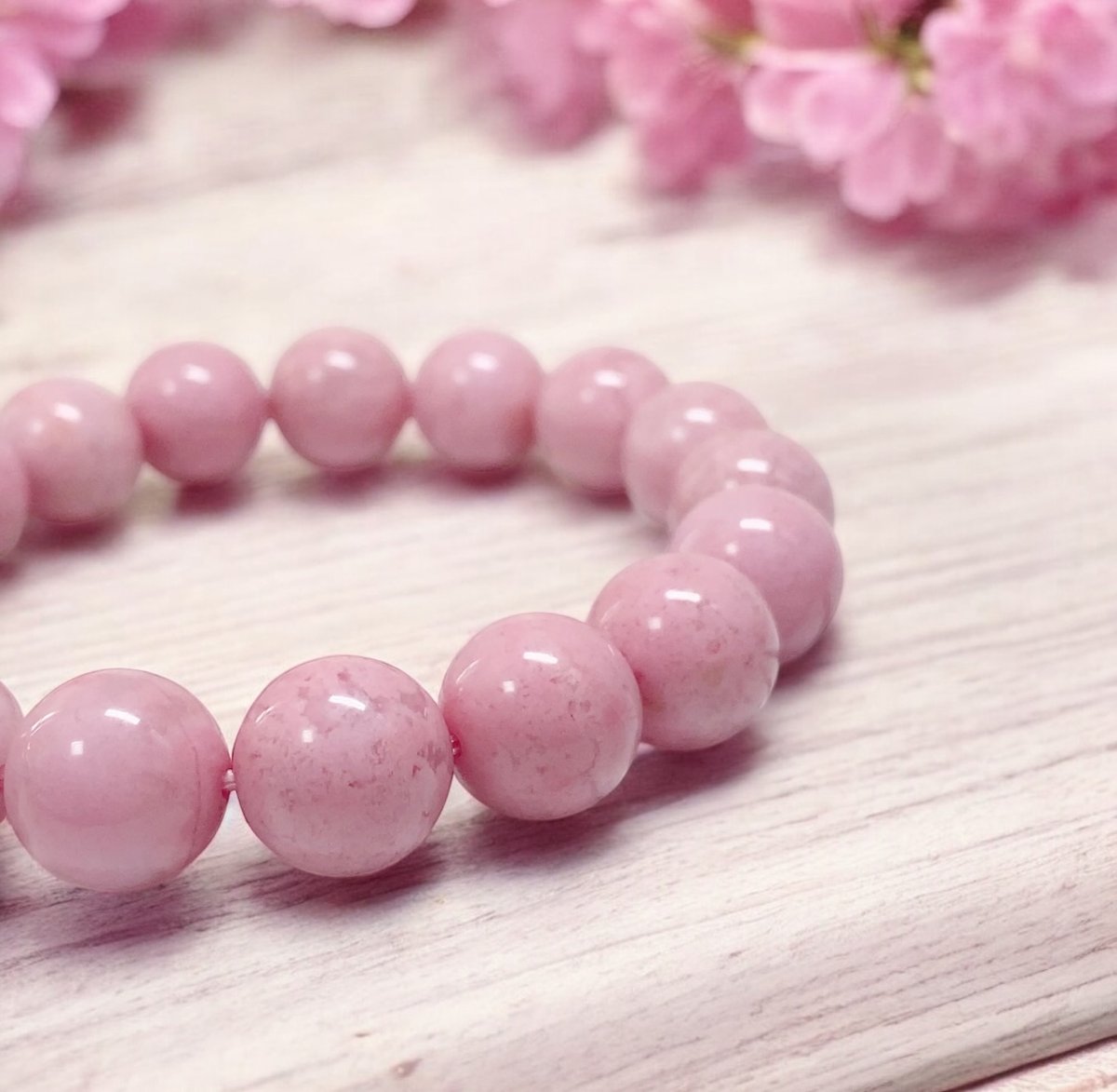 A 桜吹雪の癒し石 サクラロードナイト 11.7mm 内径約16cm | pundarika