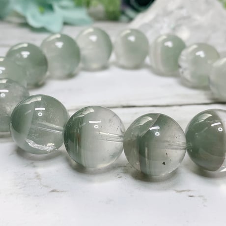 【成長・平和・直感】グリーン千層ガーデンクォーツ　14.7mm A